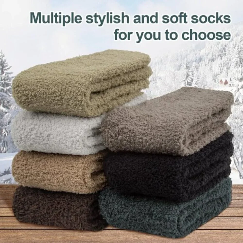 7-Pair Women’s Winter Fuzzy Socks Cozy Fluffy Warm Christmas Gifts